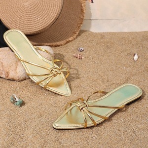 <b>Large</b>-Size Summer 2026 Cross-Border Wholesale Comfortable Lightweight Flat Slip-On Solid Color <b>Slide</b> Sandals Europe America - Product Image 4