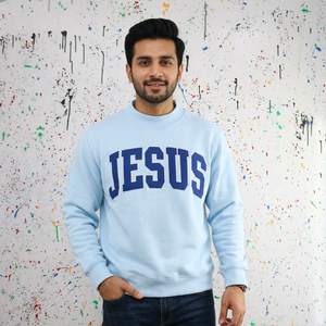 JESUS FINER THREADS Winter 100% Cotton Hooded <b>Mock</b> <b>Neck</b> Applique Embroidery Custom Colors Quick Dry & Breathable - Product Image 1
