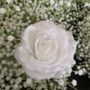 L-505 Wholesale Gypsophila Wedding Garland Arch Gypsophila Babybreath Artificial Flowers Table Runner With White Rose