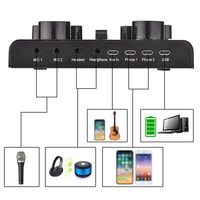 YEAH V8 Plus carte son externe en direct avec Streaming 15 effets mélangeur Audio USB pour dispositif de changement de voix Microphone