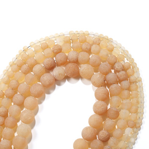Perles rondes en forme de pastèque, givrées naturellement, pour la fabrication de bracelets, 10mm, perles dispersées, composants de bijoux - Product Image 3