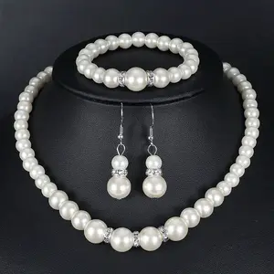 2022 Natural Freshwater Pearl Necklace Set Includes Stunning Bracelet and Earrings Jewelry Gift for Women