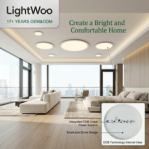 <span class=keywords><strong>Plafonnier</strong></span> <span class=keywords><strong>LED</strong></span> rétroéclairé encastré sans scintillement pour bureau et espace de travail, avec panneau de commande intelligent intégré - Product Image 4