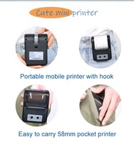 NORGEE OEM ODM Printer Mini Portabel 58mm Nirkabel untuk Ponsel, Pencetak Stiker, Struk, Tiket, Tagihan, Thermal Langsung