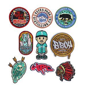 Customize logo Applique Custom Clothing Patches <b>Sticker</b> And Iron On Fall Embroidery Camp Patch Accessories Badges Patch Iron On - Product Image 4