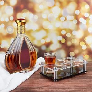 Support à verres à whisky et <span class=keywords><strong>tequila</strong></span> pour restaurant, club, bar, réunion de famille, fête, plateau de service à dégustation en acrylique à 6 trous - Product Image 5