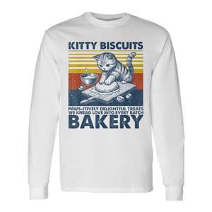 Camiseta de manga larga Kitty Biscuits Bakery Cat Baking - Product Image 1
