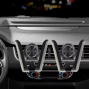 V Shape Diamond-Mounted <b>Car</b> <b>Mobile</b> Phone <b>Holders</b> Phone Navigation Support Place in <b>Car</b> Air Outlet Clip-on <b>Car</b> <b>Holder</b> - Product Image 3