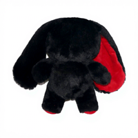 Peluche Lapin Gothique 24cm Rembourrée Coton PP, Lapin Vaudou Effrayant et Adorable, Poupée pour Cadeau de Pâques et Halloween, Vente en Gros