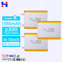 Batterie cellulaire LiCoO2 semi-solide rechargeable OEM 100Ah 3.7V 10C, haute capacité, haut débit, 500 cycles