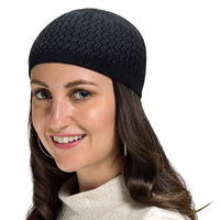 Calottes de Prière Musulmanes Uniexes en Laine Acrylique pour Hommes, Chapeaux Kufi Islamiques Tricotés