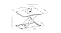 Approvisionnement d'usine Portable assis et debout convertisseur de bureau pliable support d'ordinateur portable support d'affichage pour ordinateur portable Riser