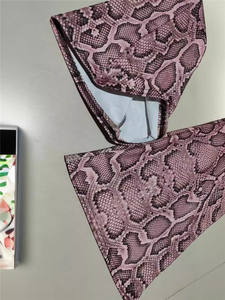 Mode printemps pantalon évasé femmes Serpentine impression élastique taille haute Streetwear pantalon mince - Product Image 6