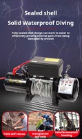 Treuil électrique sans fil 12V/24V de haute qualité avec câble en acier, 3000-4500 Lbs, kit télécommande pour grues de bateau, hameçons marins, remorquage automobile, 24m