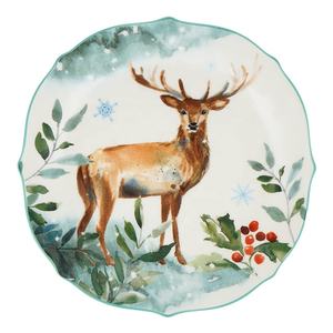 Ensemble de vaisselle en céramique Forest Story, série cerf, saladier, plat à soupe, plat à riz au four - Product Image 2