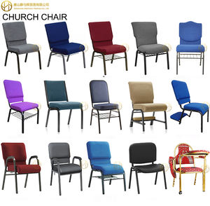 Silla de Auditorio Acolchada Apilable de Metal con Logotipo Personalizado al por Mayor, Económica, con Estante para Libros, para Teatro e Iglesia - Product Image 2