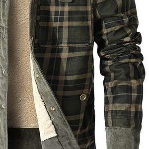 Outdoor <b>Jacket</b> Men's Warm <b>Flannel</b> Inner Thermal <b>Jacket</b> Fleece Lumber jack <b>Jacket</b> for Outdoor Activities - Product Image 4