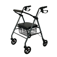 Nouveautés 2026 Déambulateur Rollator pour personnes âgées avec chariot de courses en acier léger et portable