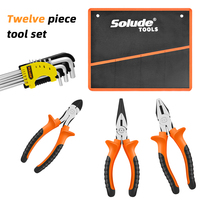 Solude – Coffret de 12 outils combinés : clés hexagonales et pinces, idéal pour les cadeaux promotionnels