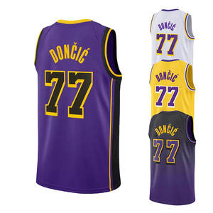 Jersey Basket Jahitan Murah Baru 2025 Los Angeles # 77 Luka Doncic - Product Image 4