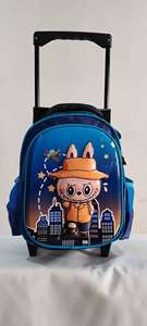 Venta al por mayor 12 pulgadas BESTWILL Custom Kids Trolley Bolsa con ruedas Impermeable de alta calidad Durable Poliéster 3D EVA Patrón de dibujos animados - Product Image 3