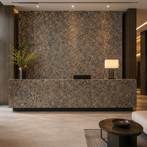 Carrelage en granit poli UNION Dakota Mahogany - Design traditionnel durable pour salon, cuisine, salle de bain, escalier extérieur - Product Image 5