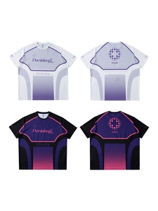 Nouveau design de vêtements de tennis, t-shirt athlétique à pois dégradés, impression par sublimation sur maille, logo personnalisé, streetwear, t-shirts à manches courtes pour la course à pied - Product Image 4