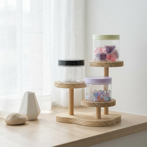 PET Plastic Cosmetic <b>Jars</b> with Macaron Color Screw Lids | Wide Mouth Refillable Clear Container Pots for Body Butter, Cream - Product Image 5