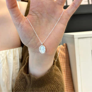 Collier pendentif Bouddha à gros ventre en jade blanc glacé Qianjin Gan Xiaofo Gong, plaqué argent pur S925, pendentifs et breloques en argent fin 18K - Product Image 1