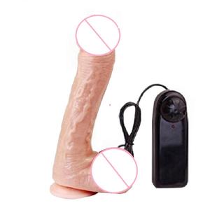 Grande cinturino per pene morbido su vibrazione anale vibrazione a distanza femmina spinta Dildo vibratori realistici proiettile per le donne - Product Image 1