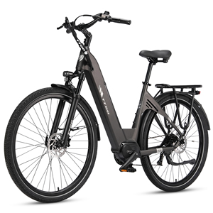 TTGO Electric City Bike 28 Inch 250W Mid Drive Lithium Battery 9 Speed Aluminum <b>Frame</b> Front Suspension Electric <b>Bicycle</b> - Product Image 2