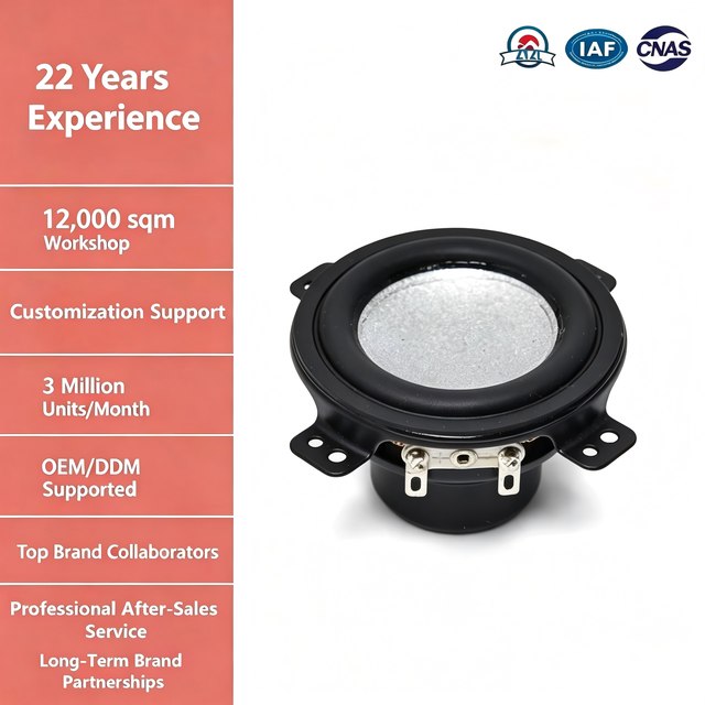 18 Core 4Ω 10W Outdoor IPX7 Waterproof  Speaker Driver 48mm (1.89 Inch) Quad-Fold Edge Rubber Surround High Quality
