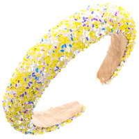 Vente en Gros Europe Amérique Mode Femmes Accessoires Personnalisable Luxe Strass Coloré Sequin Bandeau Baroque Hai