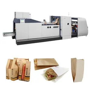 V-Bodem Hoge Snelheid Maker Herbruikbaar Maken Papieren Zakken Machines Voedsel Papieren Zak Maken Chinese Machine