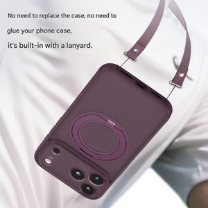 Funda Magnética Translúcida Mate de Alta Calidad para iPhone 18 17 Pro Max 360 °   Soporte de Anillo con Botones Táctiles AI y Funda Antigolpes - Product Image 4