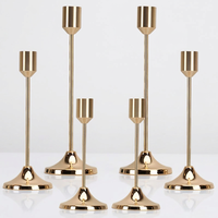 Porte-bougie en métal en forme de balle, style européen minimaliste, électroplaqué, durable ; Décoration transfrontalière pour la maison, l'hôtel, les mariages et les banquets