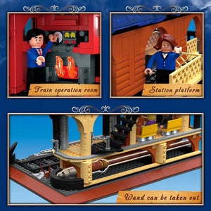 MOC Treno Magico DIY, Blocchi da Costruzione per Bambini, Stazione Ferroviaria con Bacchetta, Set Regalo per le Feste, Confezione in Scatola - Product Image 4