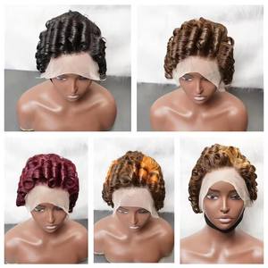 Perruques Pixie Courtes Livraison Gratuite 13x4 Lace Frontale <span class=keywords><strong>Cheveux</strong></span> Humains Vierges Perruque <span class=keywords><strong>Coupe</strong></span> <span class=keywords><strong>Courte</strong></span> Bouclée Remy <span class=keywords><strong>Cheveux</strong></span> Humains - Product Image 5