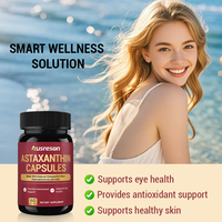 Capsules d'astaxanthine naturelle OEM, compléments alimentaires, favorisent la santé des yeux et de la peau, antioxydant, végétalien, capsules d'astaxanthine pure