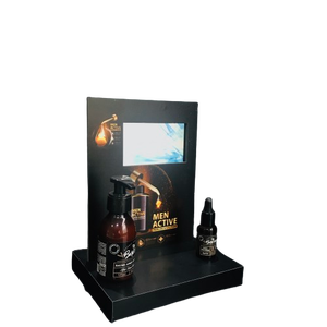 Modern <b>Acrylic</b> Cosmetic Display Counter with LCD Screen | Premium Beauty Product Showcase <b>Stand</b> - Product Image 1