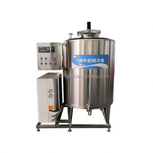 Tanque de Refrigeración Vertical de Acero Inoxidable de Grado Alimenticio, Equipo Pasteurizador de Enfriamiento Directo para Producción de Leche de Cabra y Vaca - Product Image 1