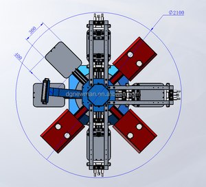 เครื่องพิมพ์สกรีนอัตโนมัติแบบหมุน <span class=keywords><strong>3</strong></span> สี 8 สถานี ขนาดพาเลท 30x40 ซม. สำหรับพิมพ์ผ้า เสื้อผ้า และกระเป๋า - Product Image 4