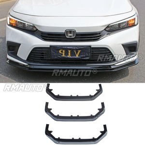 Car Front Bumper <b>Lip</b> Diffuser Spoiler Glossy Black Modification Part for Honda 11th Gen Civic 22 Bumper Protector Car Accessorie - Product Image 1