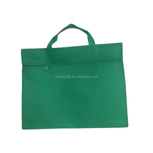 Tas tangan tahan air, dengan ritsleting belanja tas kasual Tote warna-warni kantong dokumen dengan disesuaikan