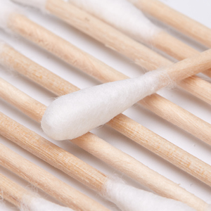 Bâtons d'oreille en bambou à double tête réutilisables avec logo personnalisé Boîte en bambou cotons-tiges en <span class=keywords><strong>silicone</strong></span> pour maquillage écouteurs - Product Image 4