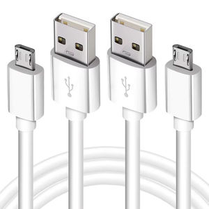 Câble de charge USB Micro B V8 de haute qualité, pas cher, uniquement pour la charge, PVC en vrac, 50 cm, 1 m, 2 m, type moulé, blanc pour Samsung LG Android - Product Image 1
