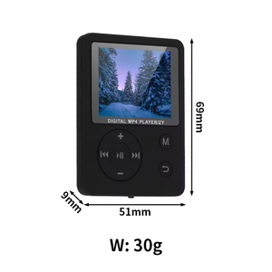 Lecteur MP4 portable avec revêtement en caoutchouc, compatible carte TF, lecture vidéo, respectueux de la peau, pour la maison - Product Image 1
