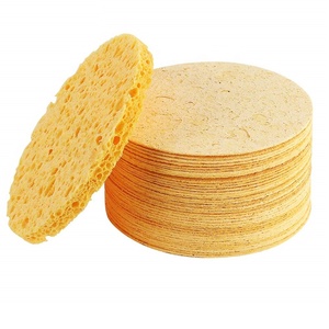 Soffio personalizzato per il trucco in spugna per la pulizia del viso con etichetta privata personalizzata in cellulosa - Product Image 2