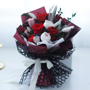 Bouquet di Fiori Secchi Naturali Decorazione Bouquet di <span class=keywords><strong>Rose</strong></span> Conservate Fleur Bouquet di <span class=keywords><strong>Rose</strong></span> <span class=keywords><strong>Essiccate</strong></span> De Fleur Mariage - Product Image 2