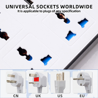 Multiprise 6 prises avec ports USB-C PD et 3 ports USB, câble de 3 m, pour maison intelligente et bureau, avec protection anti-choc